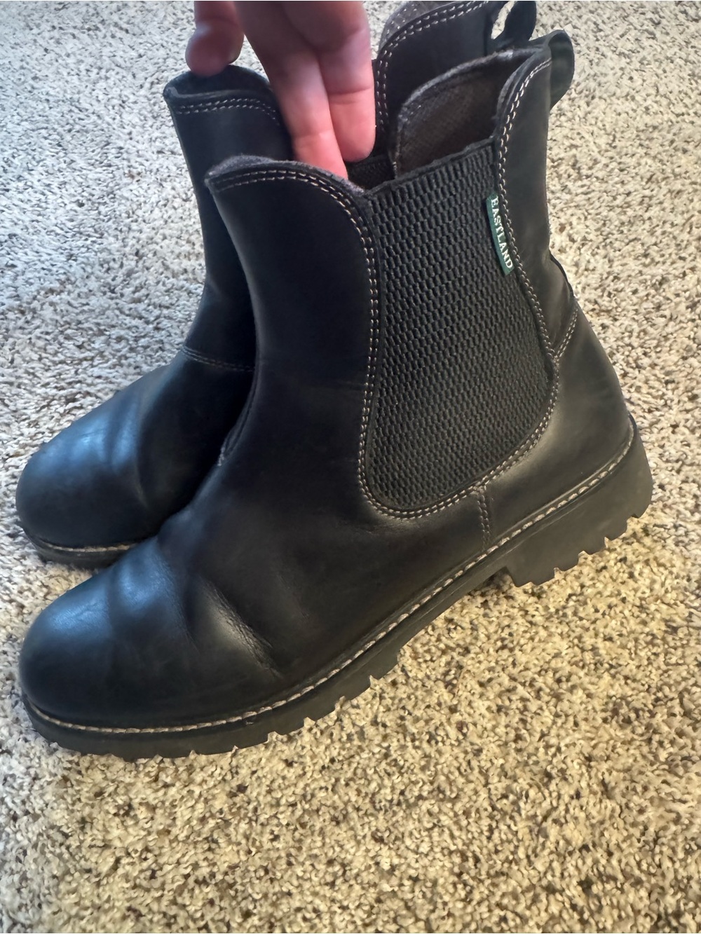 Eastland Black Leather Chelsea Ankle Boots